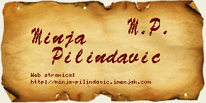 Minja Pilindavić vizit kartica
